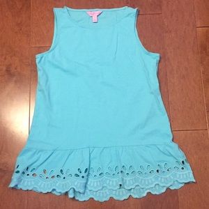 Lilly Pulitzer tank. Size small. Aqua color